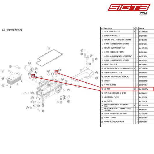 AS PLUG - 9A11064557A [PORSCHE 911 GT3 R Type 991 (GEN 2)]