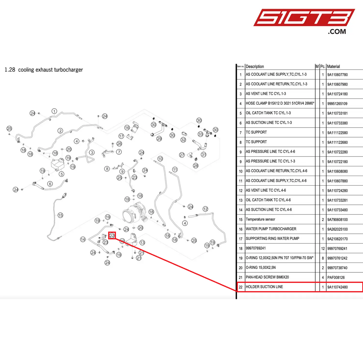 HOLDER SUCTION LINE - 9A110742480 [PORSCHE 911 GT2 RS Clubsport]