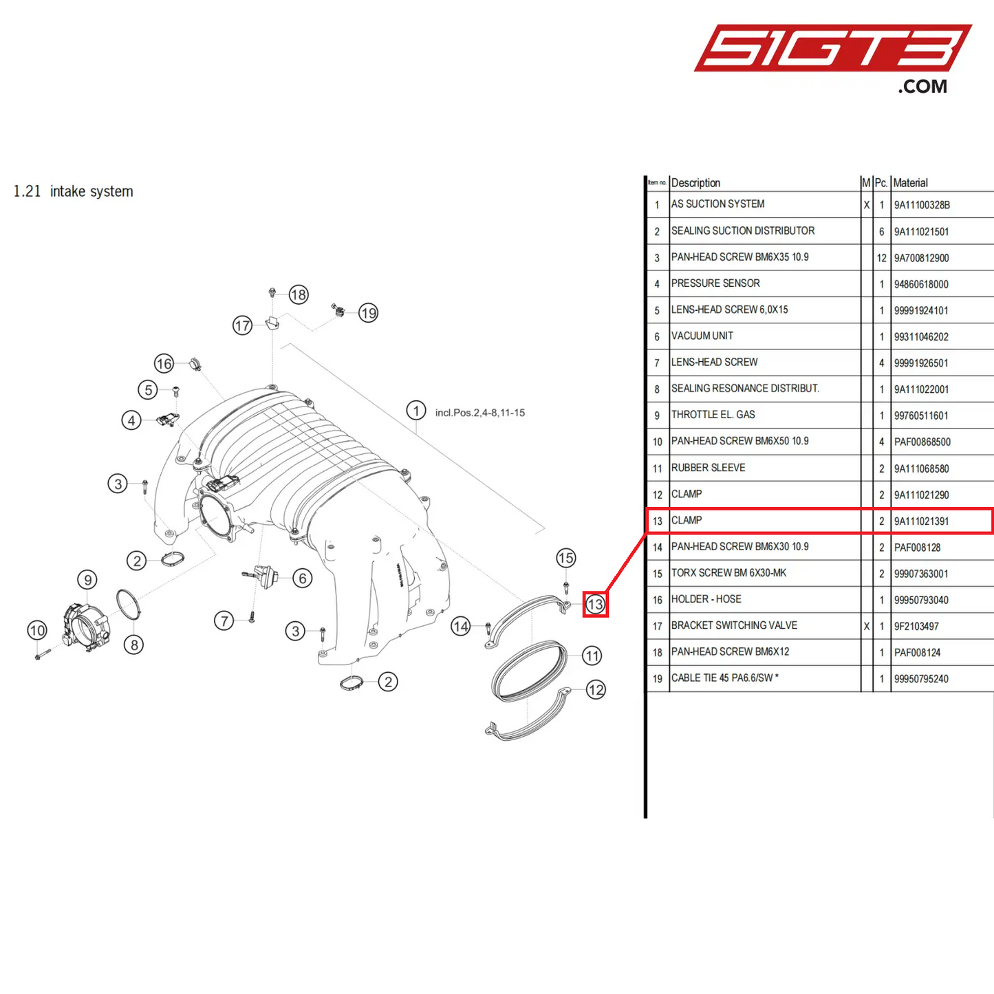 CLAMP - 9A111021391 [PORSCHE 718 Cayman GT4 Clubsport]