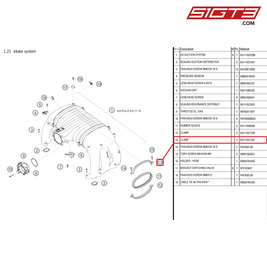 CLAMP - 9A111021391 [PORSCHE 718 Cayman GT4 Clubsport]