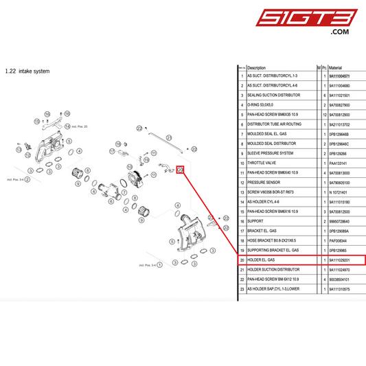 SUPPORT DE GAZ ÉLECTRIQUE - 9A111029201 [PORSCHE 911 GT2 RS Clubsport]