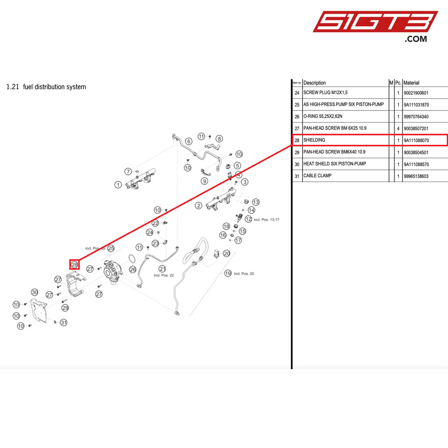 SHIELDING - 9A111088070 [PORSCHE 911 GT2 RS Clubsport]