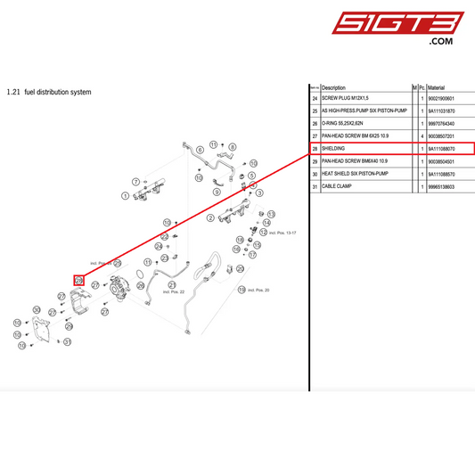 SHIELDING - 9A111088070 [PORSCHE 911 GT2 RS Clubsport]
