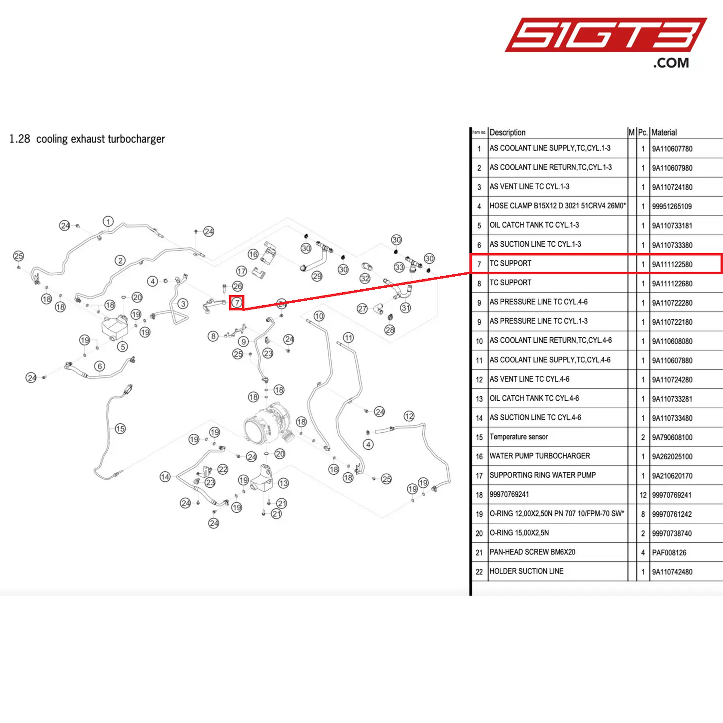 TC SUPPORT - 9A111122580 [PORSCHE 911 GT2 RS Clubsport]