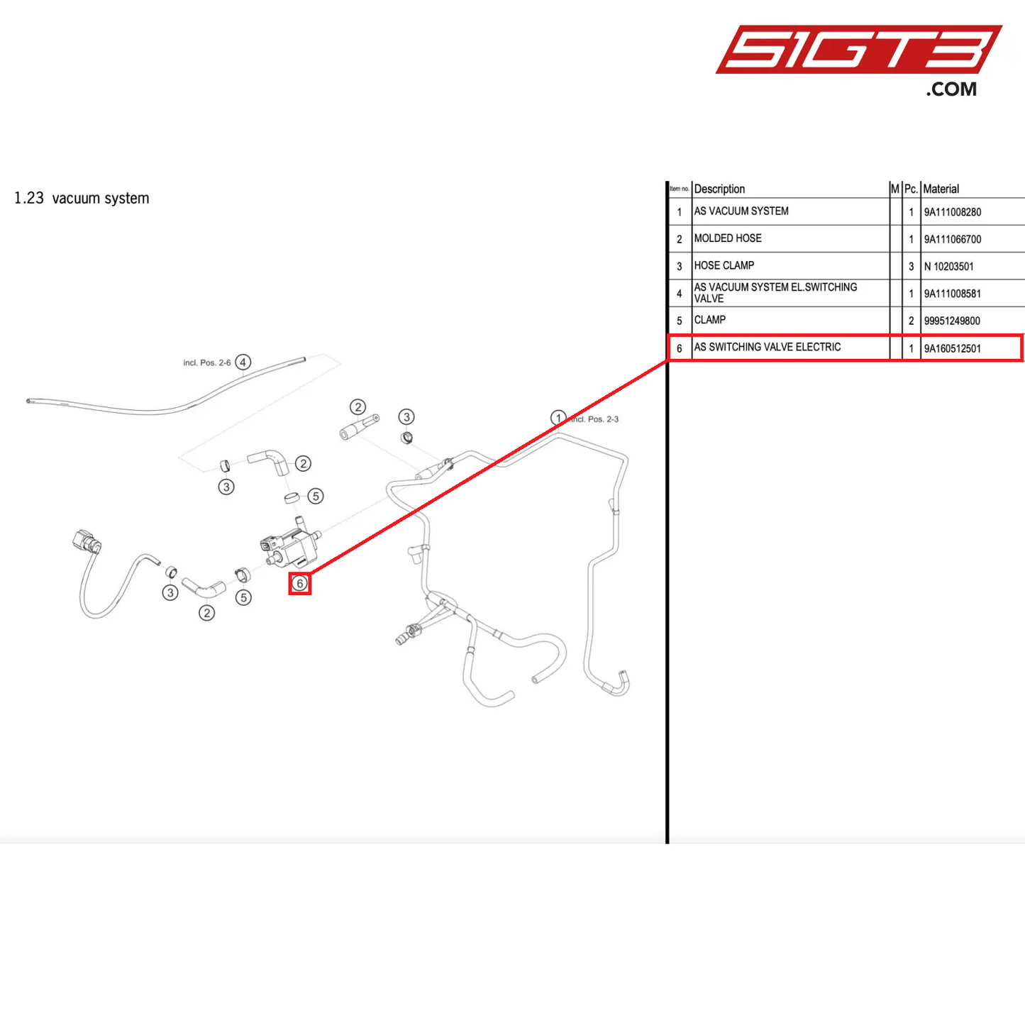 AS SWITCHING VALVE ELECTRIC - 9A160512501 [PORSCHE 911 GT2 RS Clubsport]