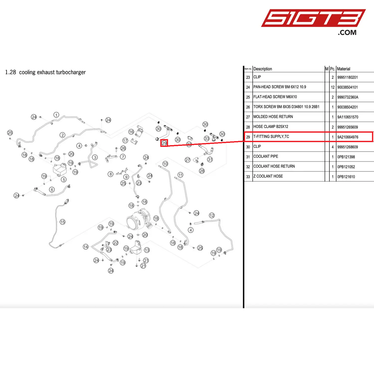 T-FITTING SUPPLY,TC - 9A210664976 [PORSCHE 911 GT2 RS Clubsport]