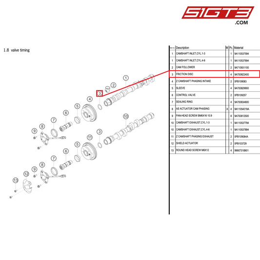 FRICTION DISC - 9A700822400 [PORSCHE 991.1 GT3 Cup (2017)]