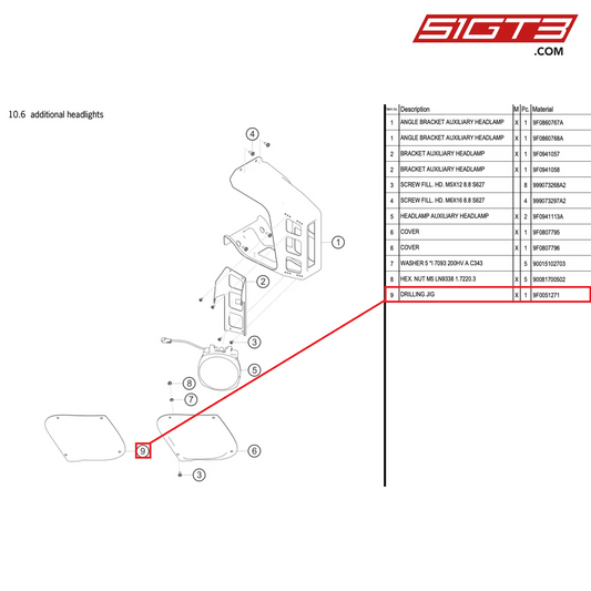 DRILLING JIG - 9F0051271 [PORSCHE 991.2 GT3 R]