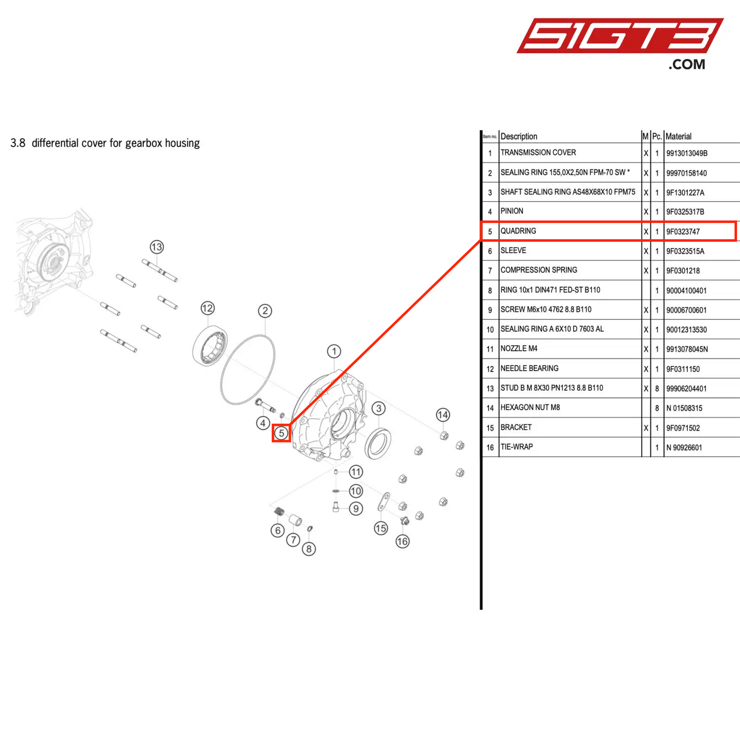 QUADRING - 9F0323747 [PORSCHE 911 GT3 R Type 991 (GEN 2)]