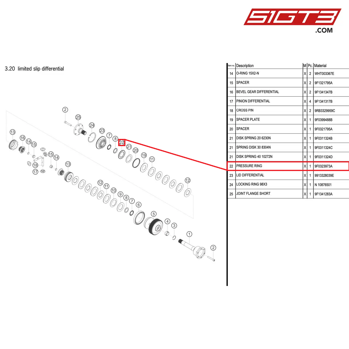 PRESSURE RING - 9F0323973A [PORSCHE 992.1 GT3 R]