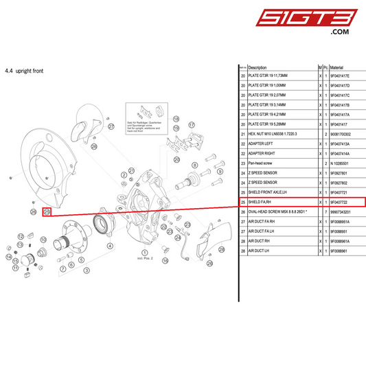 SHIELD FA,RH - 9F0407722 [PORSCHE 991.2 GT3 R]