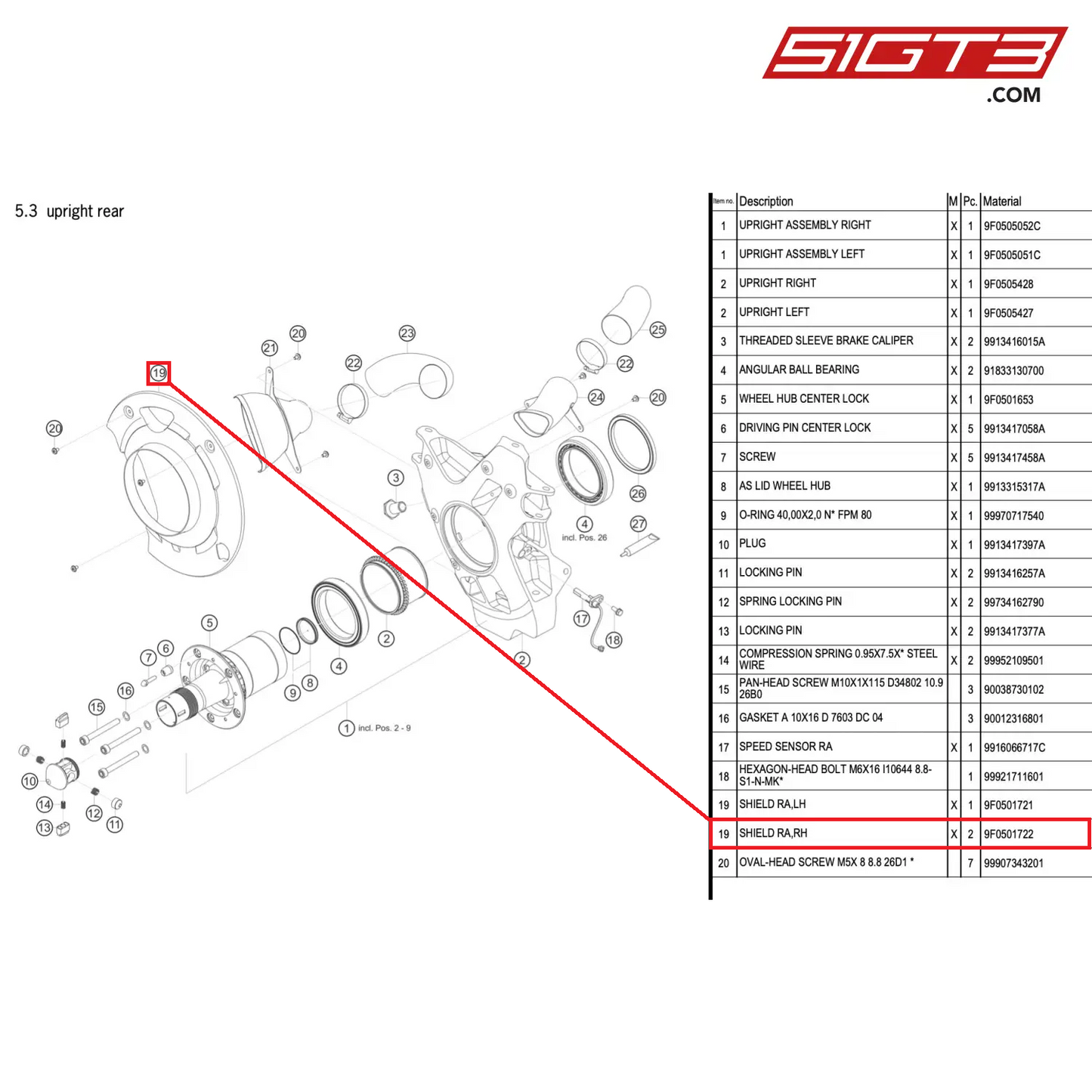 SHIELD RA,RH - 9F0501722 [PORSCHE 991.2 GT3 R]