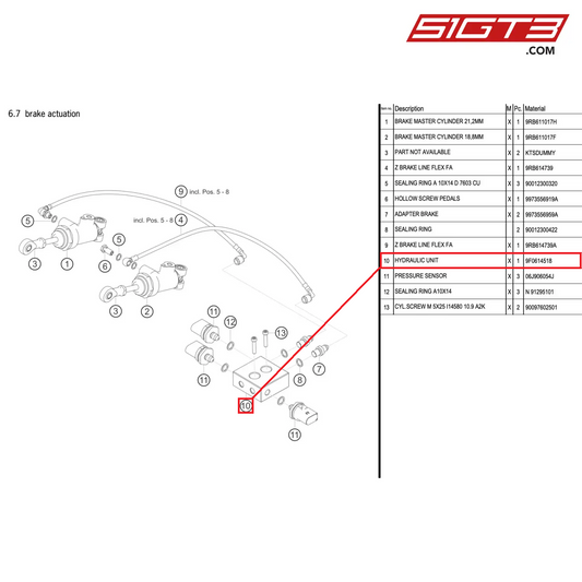 HYDRAULIC UNIT - 9F0614518 [PORSCHE 992.1 GT3 R]