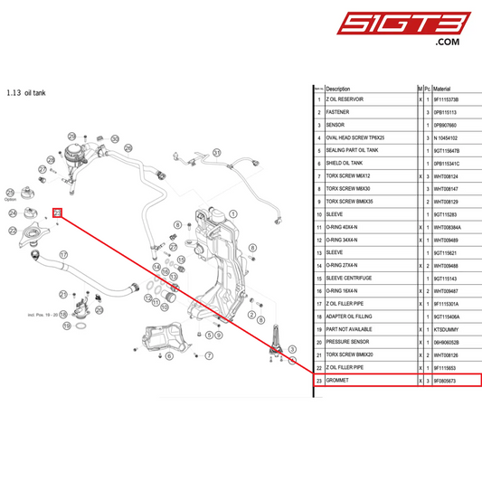 GROMMET - 9F0805673 [PORSCHE 992.1 GT3 Cup]