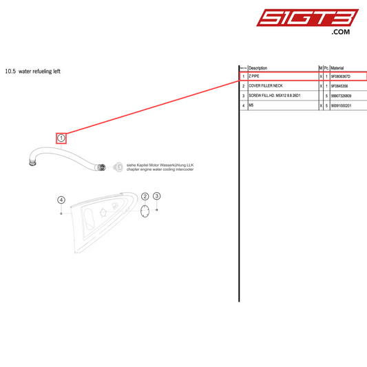 Z PIPE - 9F0806367D [PORSCHE 911 GT2 RS Clubsport]