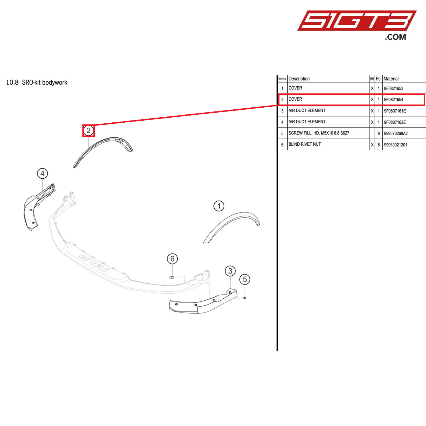 COVER - 9F0821654 [PORSCHE 911 GT2 RS Clubsport]