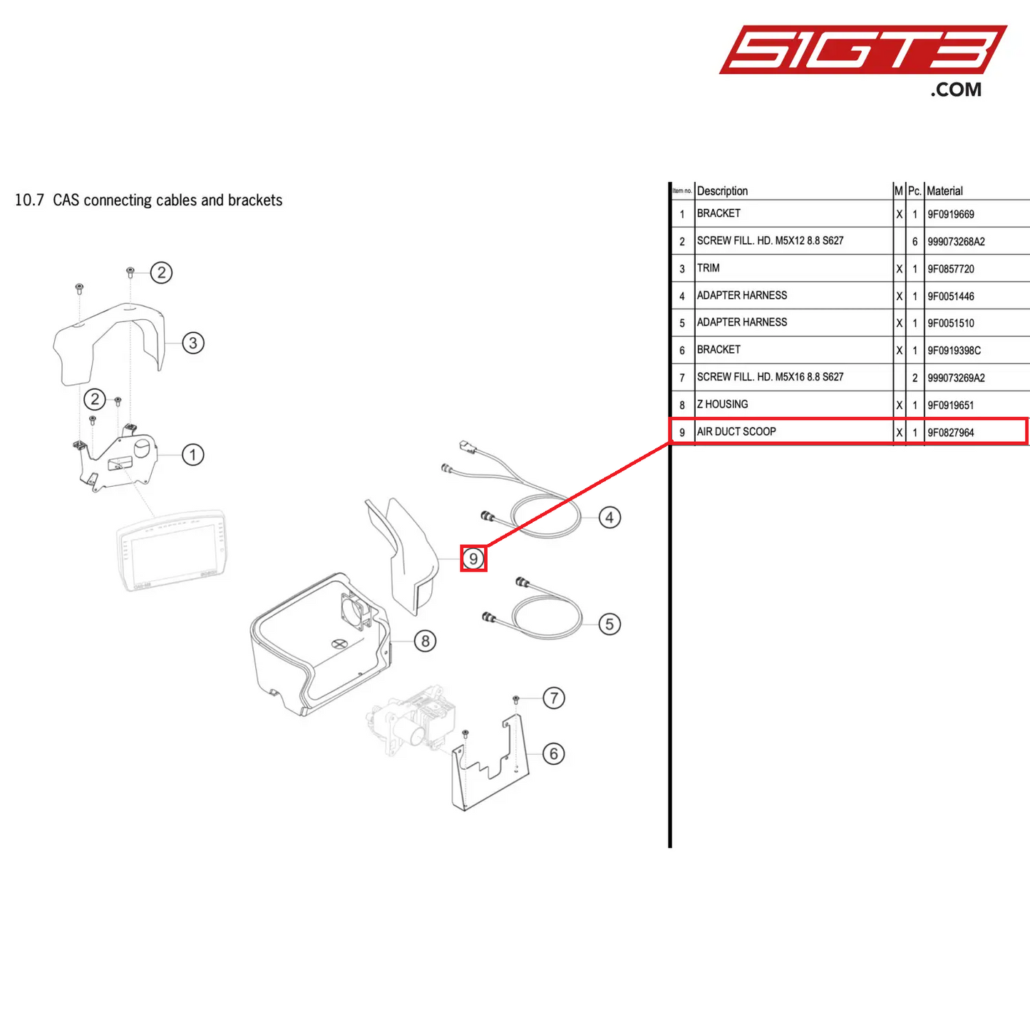 AIR DUCT SCOOP - 9F0827964 [PORSCHE 991.2 GT3 R]