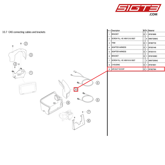 AIR DUCT SCOOP - 9F0827964 [PORSCHE 991.2 GT3 R]