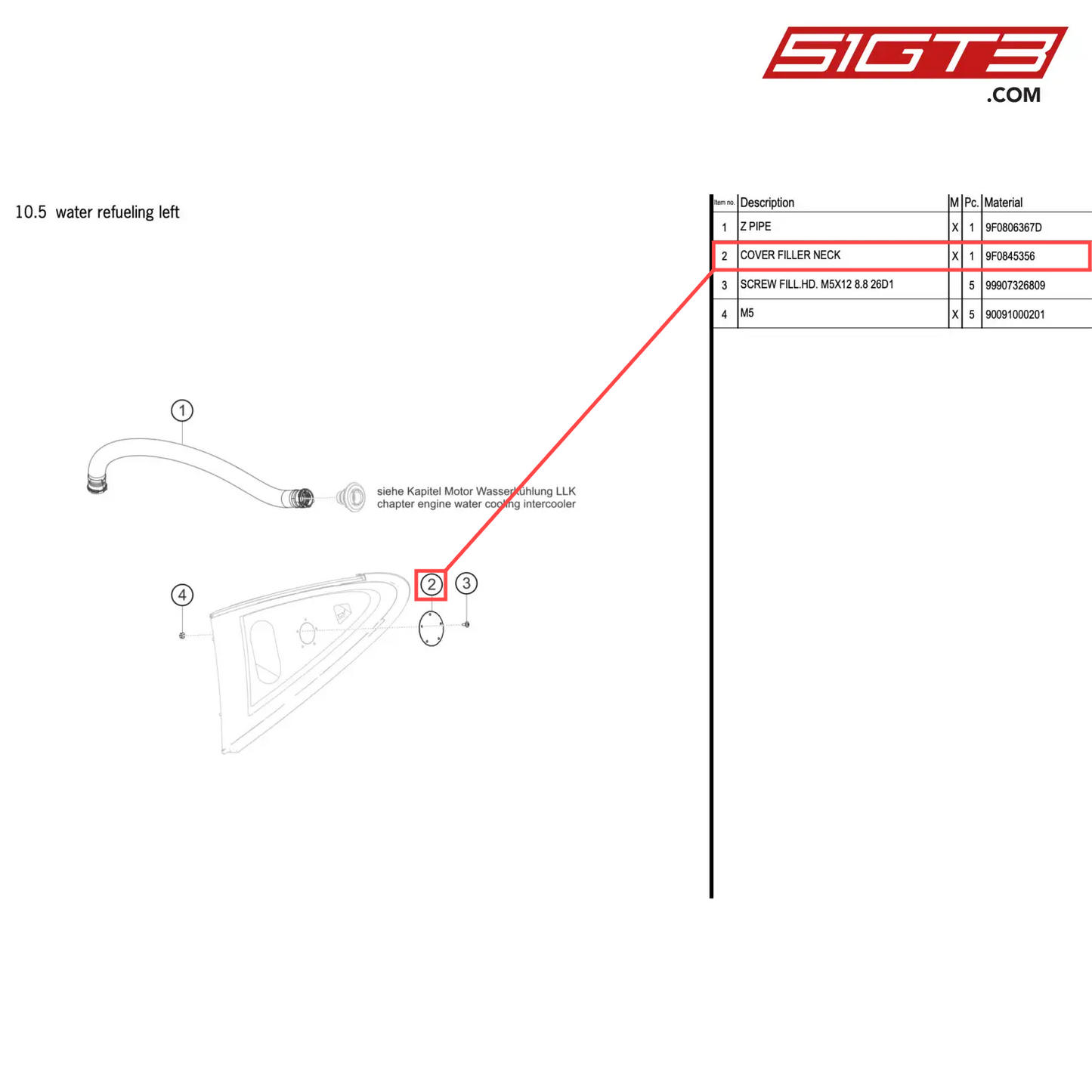 COVER FILLER NECK - 9F0845356 [PORSCHE 911 GT2 RS Clubsport]