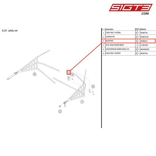 MOUNTING - 9F0880127 [PORSCHE 992.1 GT3 R]