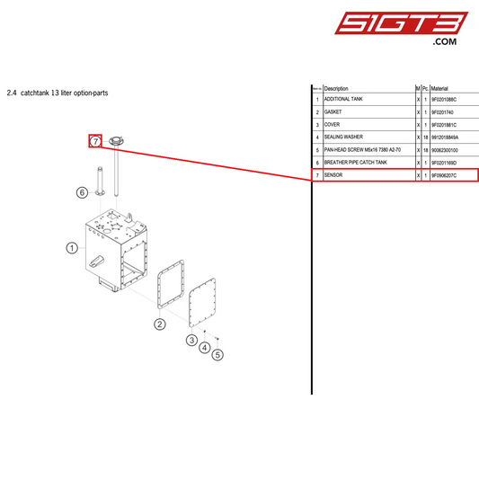 SENSOR - 9F0906207C [PORSCHE 991.2 GT3 R]