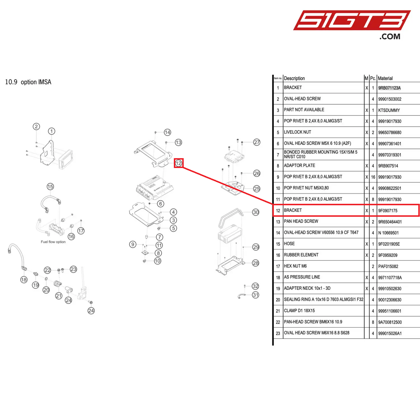 BRACKET - 9F0907175 [PORSCHE 992.1 GT3 R]