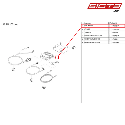 DATA MEMORY - 9F0909201A [PORSCHE 991.2 GT3 R]