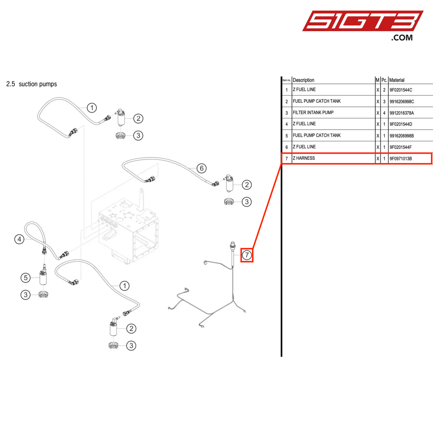 Z HARNESS - 9F0971013B [PORSCHE 911 GT3 R Type 991 (GEN 2)]