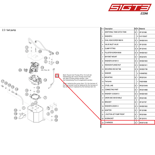 Z HARNESS - 9F0971015B [PORSCHE 992.1 GT3 Cup]