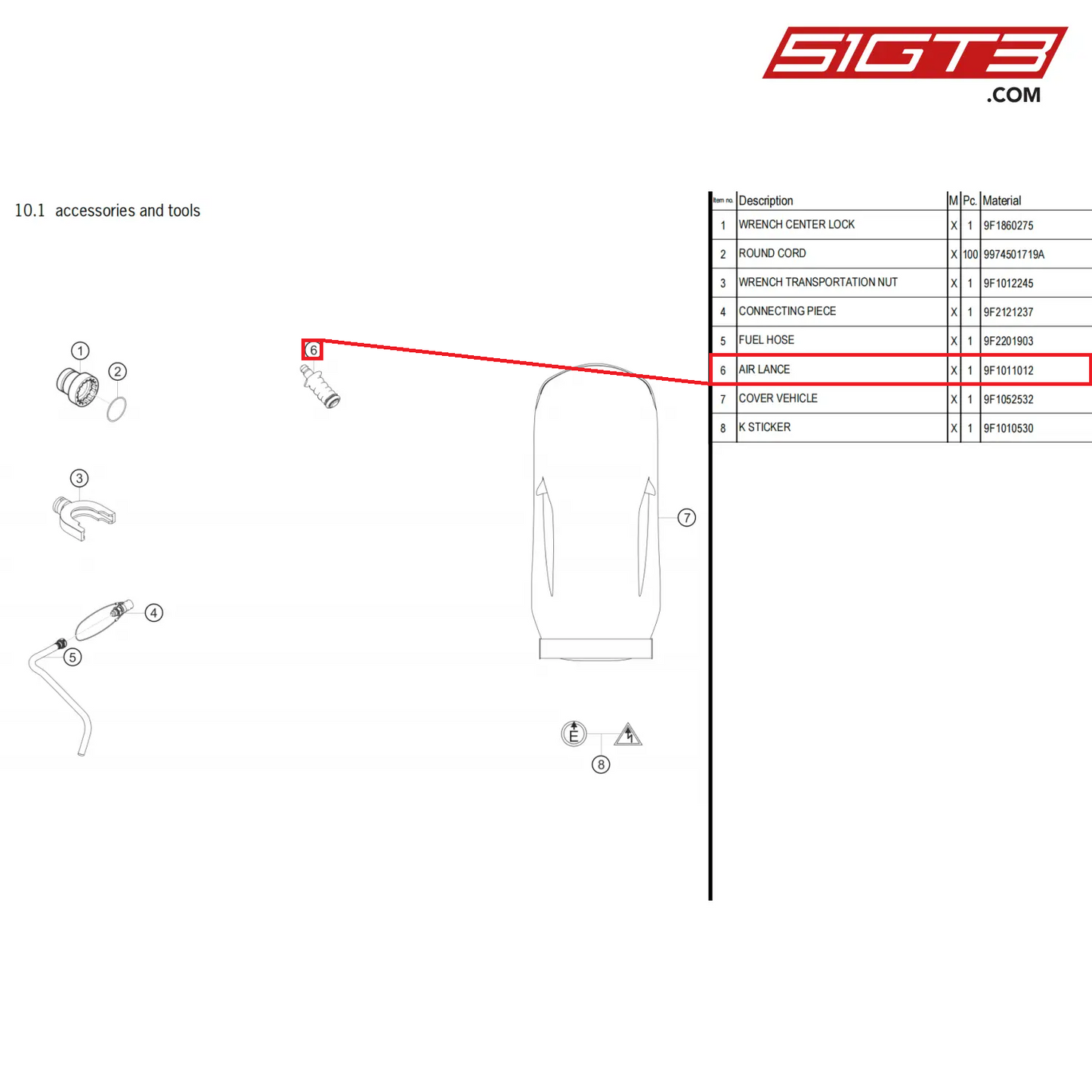 AIR LANCE - 9F1011012 [PORSCHE 911 GT3 Cup Type 992]