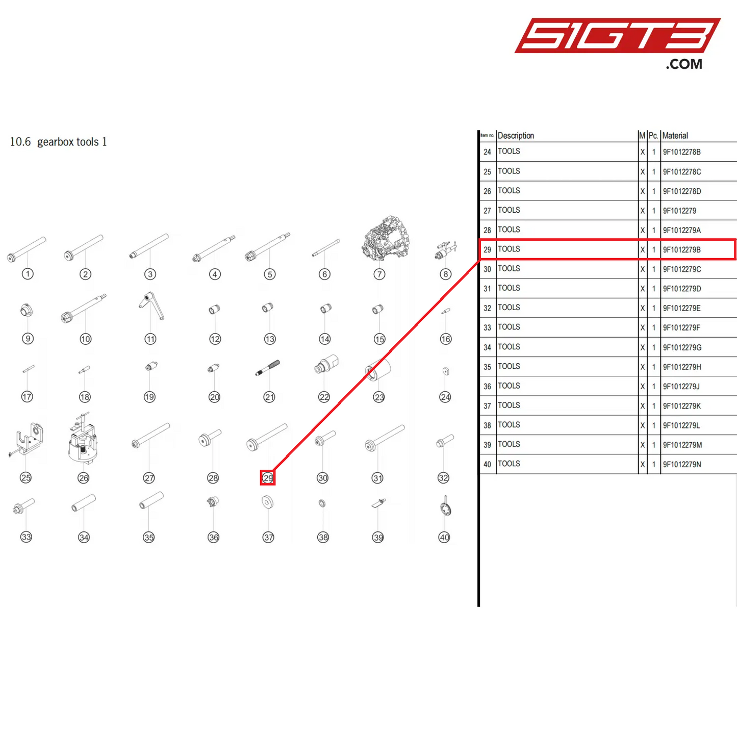 TOOLS - 9F1012279B [PORSCHE 911 GT3 Cup Type 992]