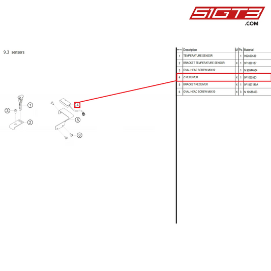 Z RECEIVER - 9F1035553 [PORSCHE 992.1 GT3 Cup]