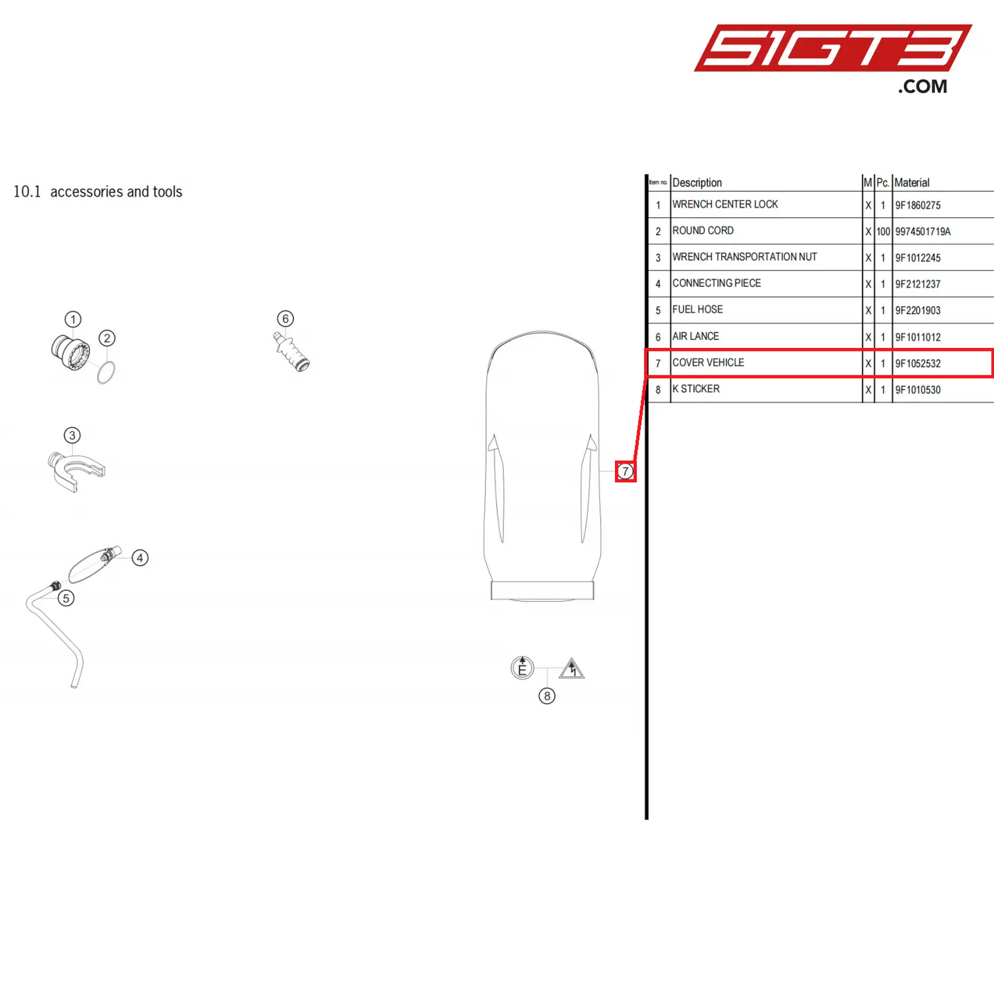 COVER VEHICLE - 9F1052532 [PORSCHE 911 GT3 Cup Type 992]