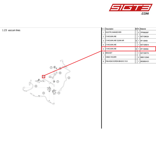 Z VACUUM LINE - 9F1129456A [PORSCHE 992.1 GT3 Cup]