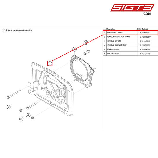 Z SHIELD HEAT SHIELD - 9F1251295 [PORSCHE 992.1 GT3 Cup]