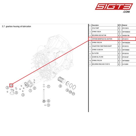 Z INTAKE MANIFOLD OIL SUCTION - 9F1301511 [PORSCHE 992.1 GT3 Cup]