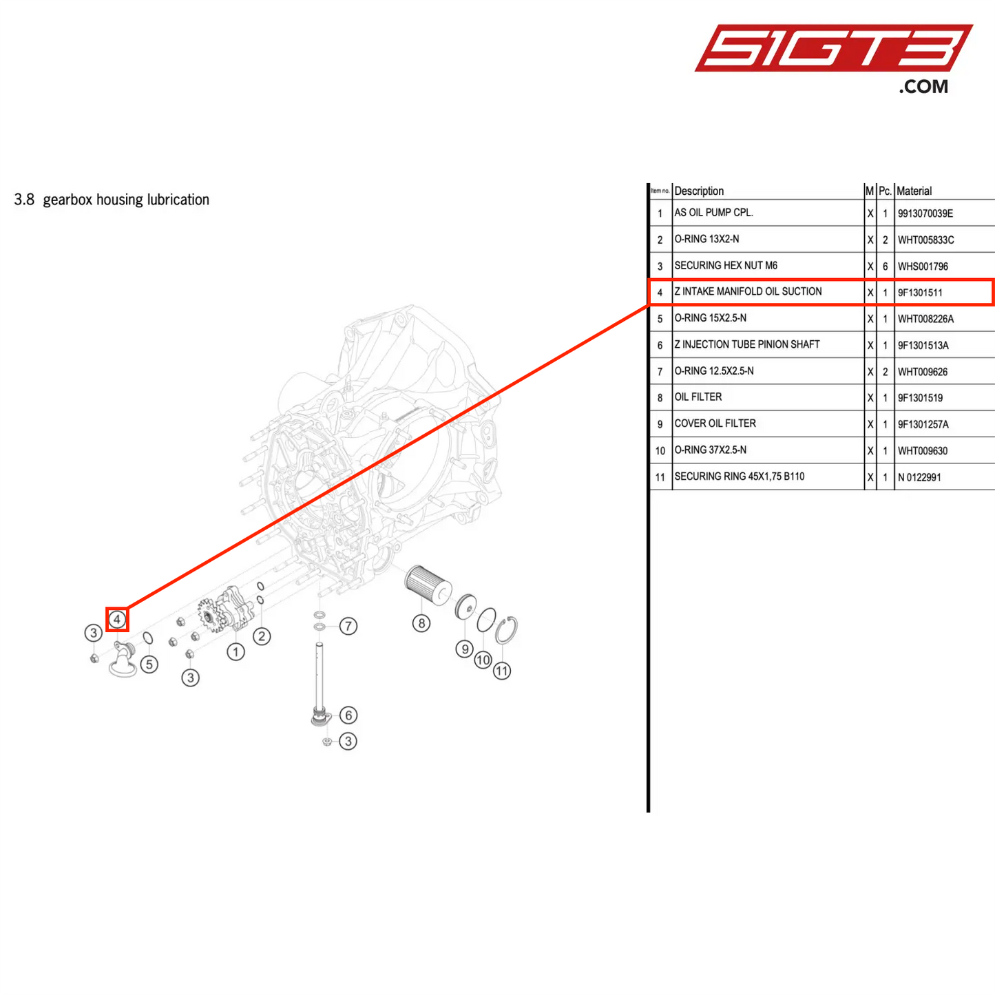 Z INTAKE MANIFOLD OIL SUCTION - 9F1301511 [PORSCHE 992.1 GT3 R]