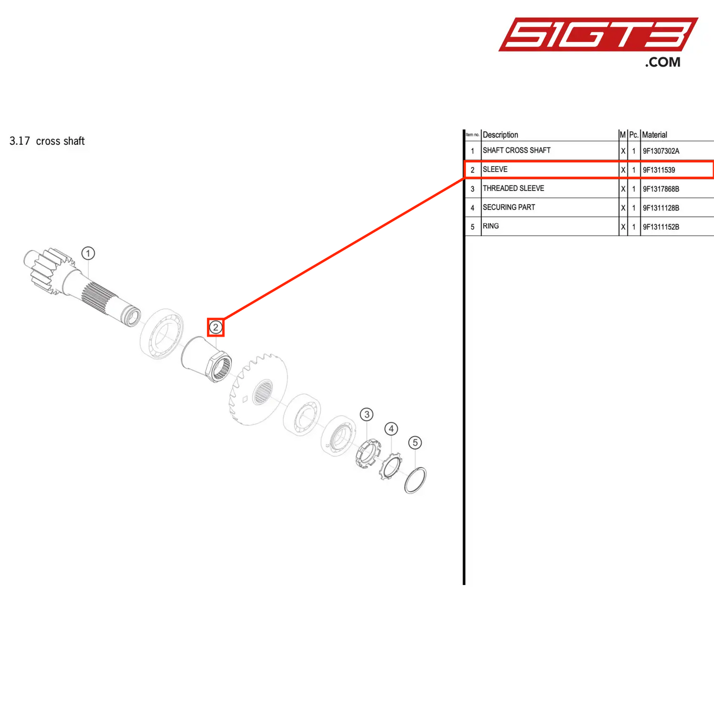 SLEEVE - 9F1311539 [PORSCHE 992.1 GT3 R]