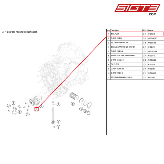 Z OIL PUMP - 9F1315015 [PORSCHE 992.1 GT3 Cup]