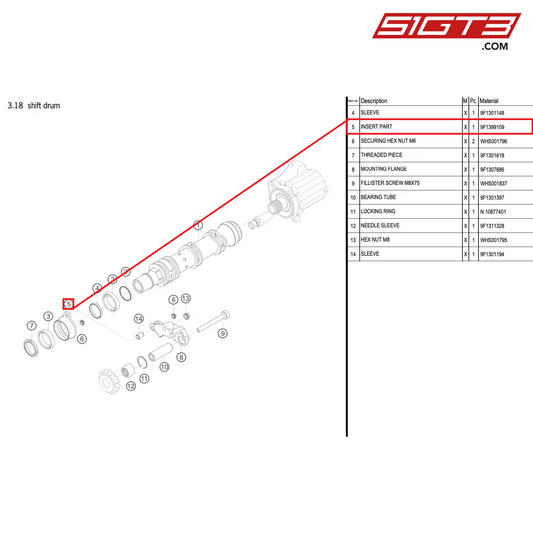 INSERT PART - 9F1399109 [PORSCHE 992.1 GT3 R]