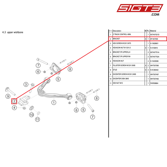 STAFFA - 9F1407059 [PORSCHE 992.1 GT3 Cup]