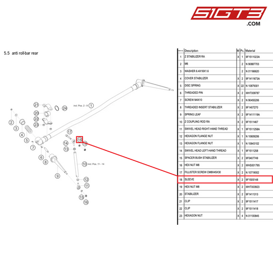 スリーブ - 9F1505148 [ポルシェ 992.1 GT3 カップ]