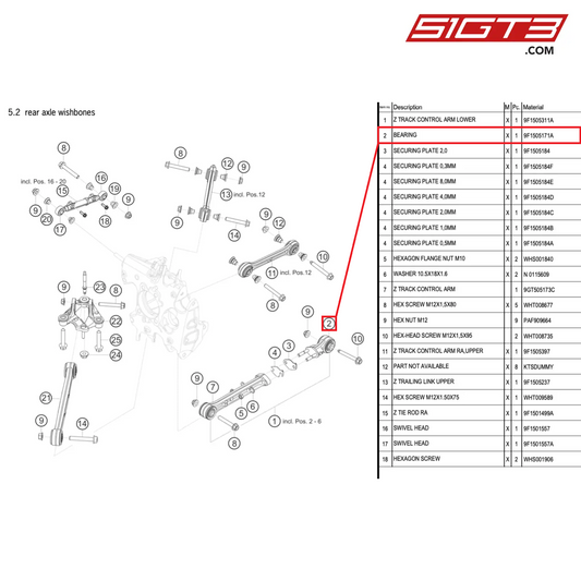 CUSCINETTO - 9F1505171A [PORSCHE 992.1 GT3 Cup]