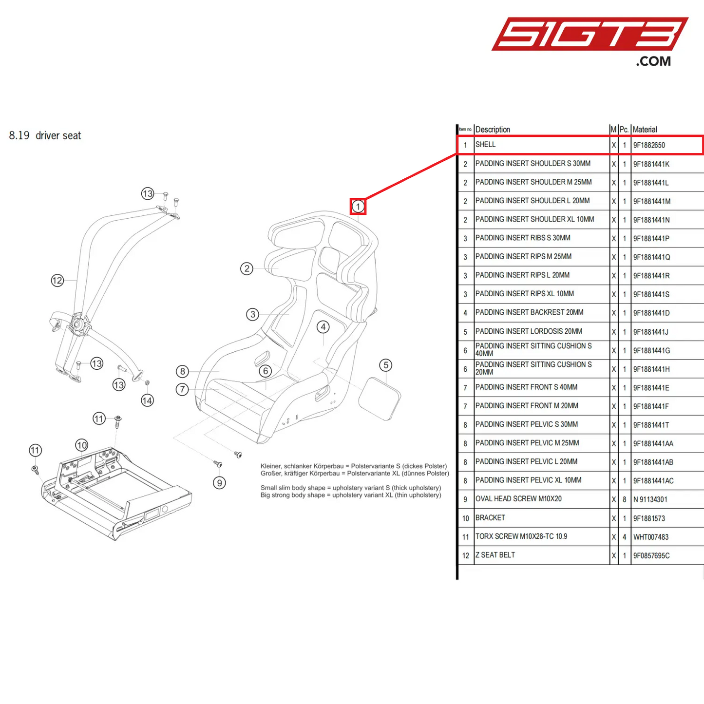 SHELL - 9F1882650 [PORSCHE 911 GT3 Cup Type 992]