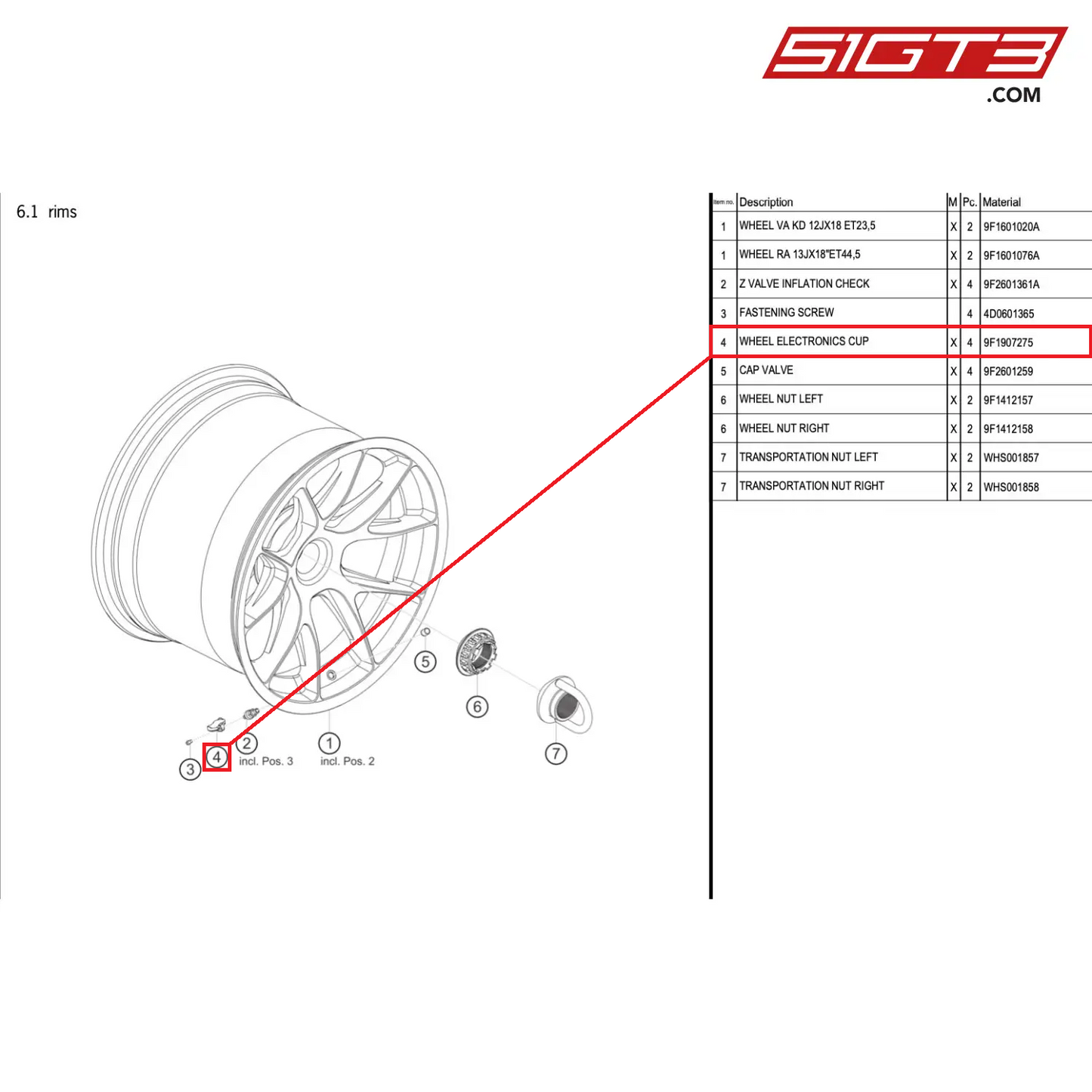 WHEEL ELECTRONICS CUP - 9F1907275 [PORSCHE 911 GT3 Cup Type 992]