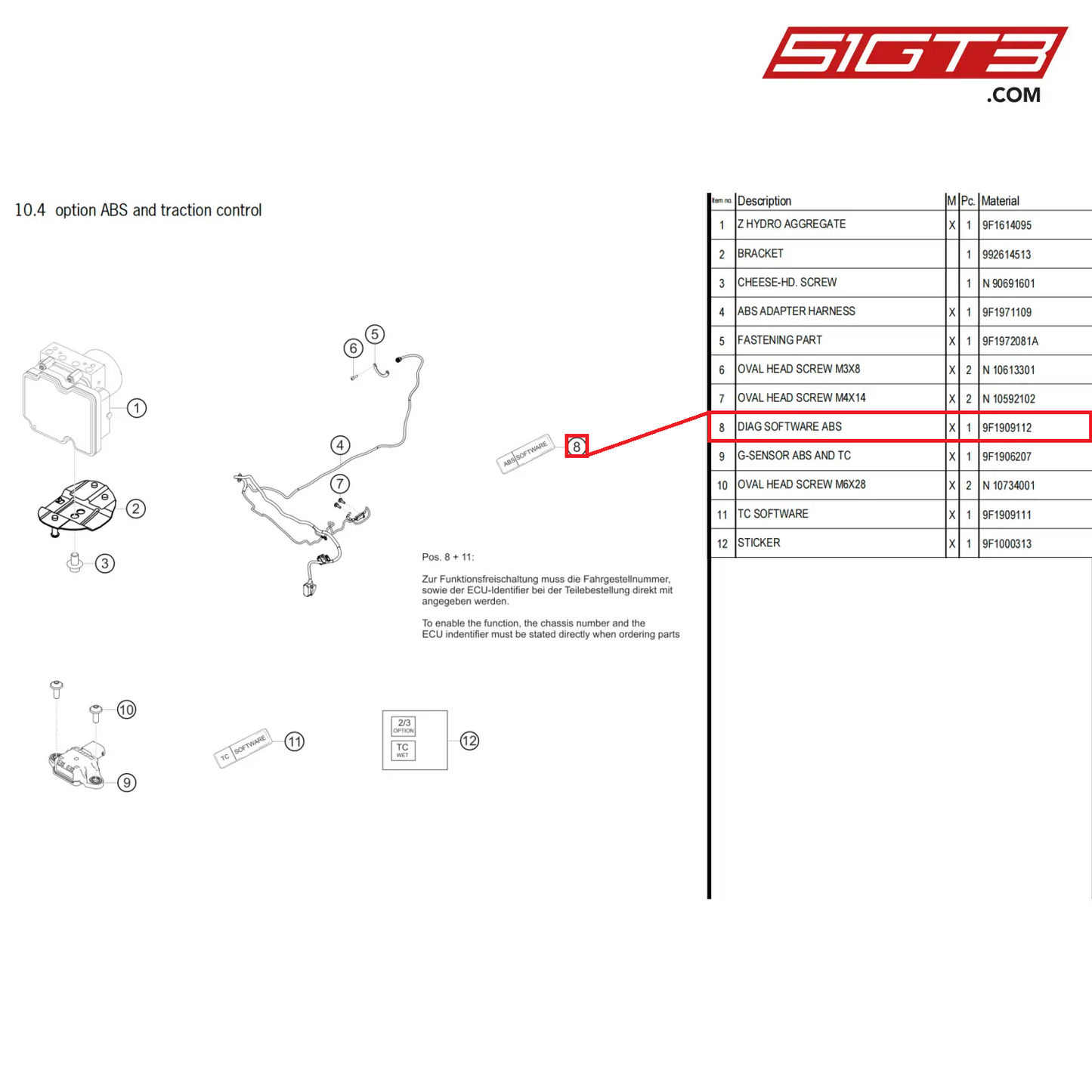 DIAG SOFTWARE ABS - 9F1909112 [PORSCHE 992.1 GT3 Cup]