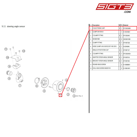 Z ELECTRONIC UNIT - 9F1953568B [PORSCHE 992.1 GT3 Cup]