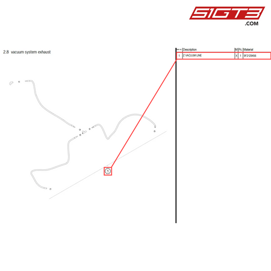 Z VACUUM LINE - 9F2129456 [PORSCHE 718 Cayman GT4 Clubsport]