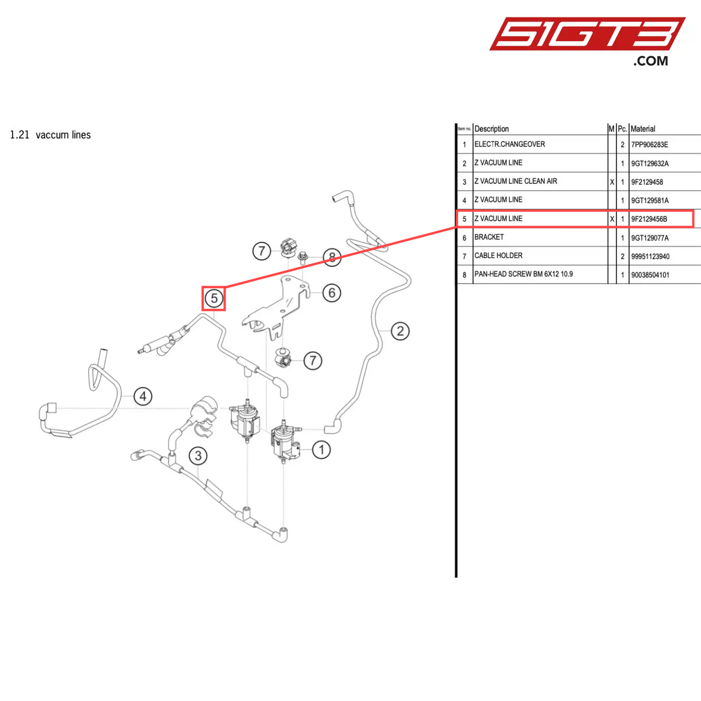 Z VACUUM LINE - 9F2129456B [PORSCHE 718 Cayman GT4 RS Clubsport]