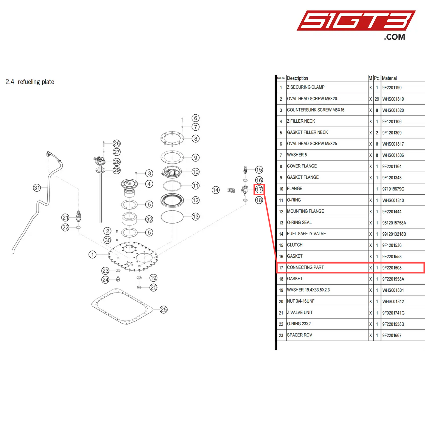 CONNECTING PART - 9F2201508 [PORSCHE 718 Cayman GT4 Clubsport]